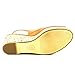 MICHAEL Michael Kors Natalia Leather Peep-Toe Wedge Sandals, Luggage, Size 7.0