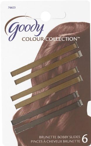 Goody Colour Collection Bobby Slides, Brunette, 6 Count by Goody Colour Collection