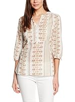 Cortefiel Blusa (Blanco / Salmón)