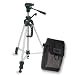 Pro Series TRIPOD & CAMERA CASE COMBO - Full-Length Tripod w/ 3 Way Panhead, Quick Release Mount, 3 Section Leg locks & Nylon Expandable Pocket Case *** Includes Carrying Bag with Shoulder Strap to fit both - Ideal for Canon PowerShot A Series A620 A710 A