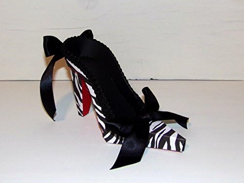 Small Zebra Print High Heel Paper Shoe