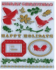 Martha Stewart Crafts - Holiday - Clear Acrylic Stamps - Traditional