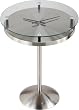 Adesso Lighting HX4110-22 Floating Glass Time End Table, Satin