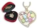 Pazzazz Crystal & Cat's EYE Gold Heart Pendant Gift Boxed