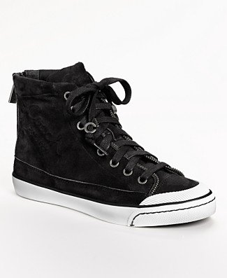 Coach Fatima Kidsuede Womens High Top Sneaker Shoes A1039 Black product image