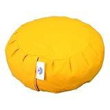 Coussin de Méditation, Coussin de Soutien - Zafu (Sarrasin) Safran