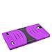 ZTE Lever LTE Case, LUXCA Shield [Heavy Duty] Hybrid Dual Layer Robust Defender Protective Case Cover with Kickstand for ZTE Lever LTE + Screen Protector + Stylus Pen (Purple U Std)