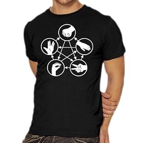 Big Bang Theory - stone paper scissors lizard spock T-Shirt S-XXXL diff. Color