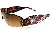 Ed Hardy - ED HARDY EHS020 EHS-020 Cocoa Swarovski Vintage Tattoo Sunglasses 63-16-120