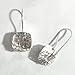 2 pcs .925 Sterling Silver Hammered Square Earwires Kidney Chandelier Dangle Earring Connector / Findings / Bright