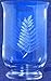 Individually Hand Etched Fern Glass Candle Shade 8"H Set / 2