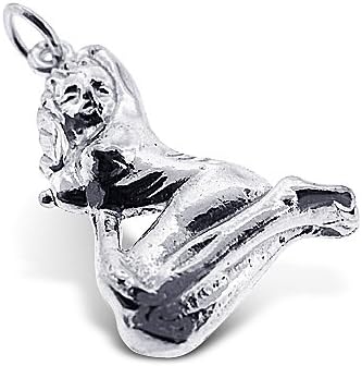 Sterling Silver 925 Authentic Posing Female Charm. Adjustable Fit with High Quality Finish. Plus Free Special Gift Pouch.