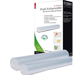 Caso Profi-Folienrollen 20 cm x 600 cm, 2 Rollen f�r Balken-Vakuumierer / stark und reissfest / Rippen-Struktur f�r optimales Vakuum / stabile Schwei�naht / kochfest / Mikrowellen-geeignet