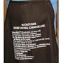CK Products Brown Expression Cooking Apron "15 ExcUnited Stateses For Eating Chocolate . . . "