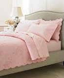 Martha Stewart Collection Coral Spray Quilt Set, Full/Queen