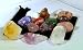 1/2 Pound of Tumbled Stones Crystal Points and Agate Slices in Velvet a Bag