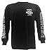 Harley-Davidson Men's Skull Lightning Crest Graphic Long Sleeve Shirt, Black