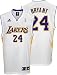 Kobe Bryant Los Angeles Lakers White Replica Adidas NBA Jersey