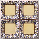 Pfaltzgraff Villa Della Luna Stoneware Finger Food Appetizer Square Plates