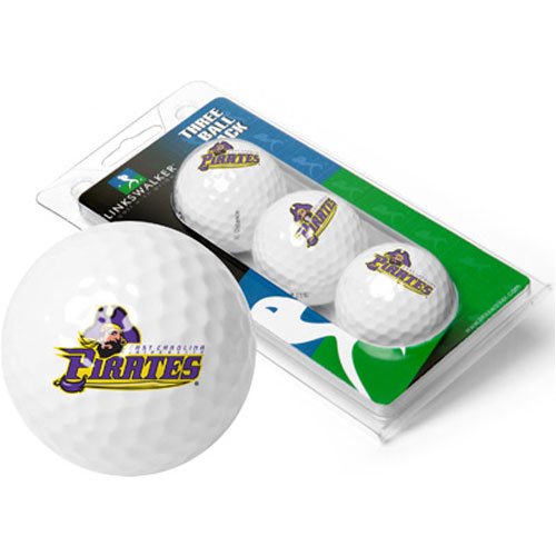 East Carolina Pirates Ncaa 3 Golf Ball Sleeve Pack