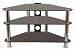Black Glass Corner Tv Stand Unit With Chrome Legs