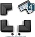 Roving Cove | Baby Safety Corner Guards | Table Corner Protector | Child Safety Furniture Desk Corner Bumper Edge Protector | Baby Caring | Safe Corner Cushion | Pre-Taped | 4-Pc Onyx (Black)