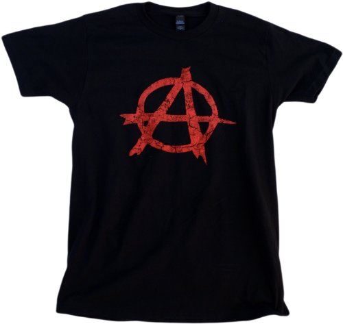 ANARCHY DISTRESSED SYMBOL Unisex T-shirt / Anarchist, Punk, Riot, Disorder Tee