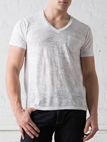 Men's Burnout Deep V-Neck