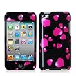 Raining Hearts 2d Hard Snap-on Crystal Skin Case Cover Accessory for Ipod Touch 4th Generation 4g 4 8gb 32gb 64gb by Electromaster