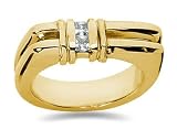 0.20 ctw Men's Diamond Ring in 14K Yellow Gold