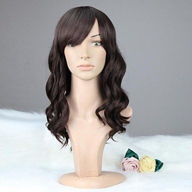HI GIRL New Sexy Ladies Medium Long Black Curly Wavy Natural Hair Women Wigs / Wig Cap About 20inch/50cm #12