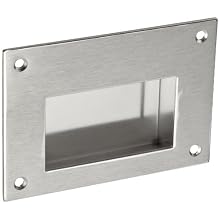 Monroe  Stainless Steel 304 Recessed Pull Handle , Non-Threaded Through Holes, Dull Finish