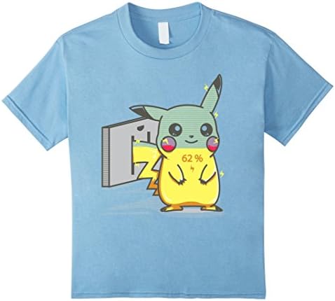 Kids  Funny Electric charge T-Shirt 8 Baby Blue