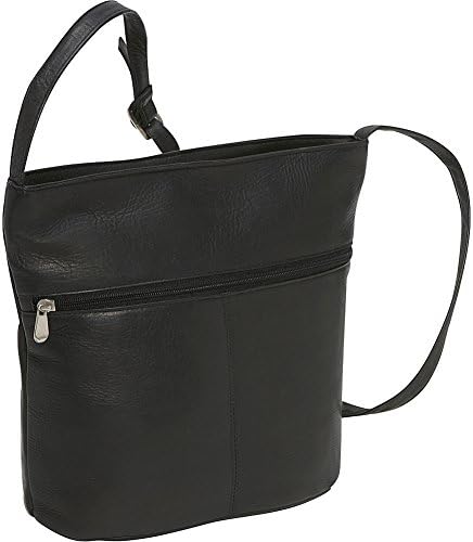 Leather Bucket Shoulder Bag, 13” x 11” x 5” – Lined Interior Fabric