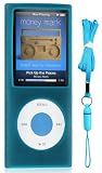 Blue Color Apple iPod nano 4G (4th Generation) Silicone Skin Case with Black Armband & Blue Color Lanyard