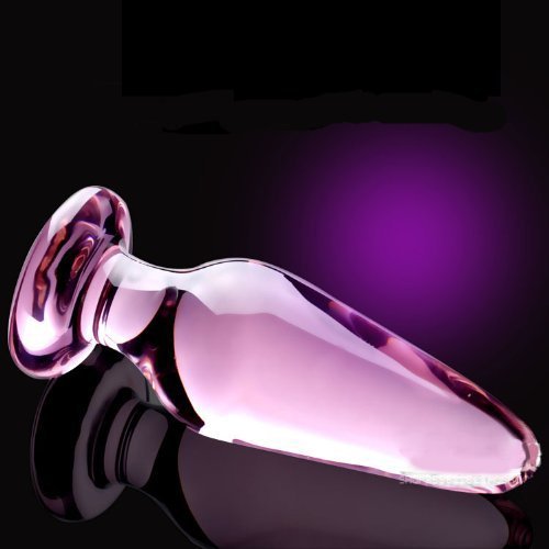 Eforstore New Pink Glass Crystal Anal Plug Butt Plugs Female Masturbations Toy G-spot Stimulator Clit Personal Sex Massager - Diameter:3.7cm