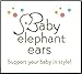 Baby Elephant Ears head Support Pillow - Grey Minky Luxe