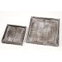 Holztablett, 20x20x4cm von Unbekannt
