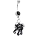 Black Elephant Belly Ring