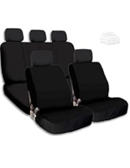 Automotive Parts and Accessories: New YupbizAuto Brand Semi Custom Black Flat Cloth Car Seat Covers Set Support 50/50 60/40 Split Rear Seat and Side Airbag For Volkswagen - Yupbizauto