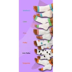 Pedi-Sox with Blue and Pink Strips# PS-L-607