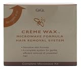 GiGi Creme Wax Microwave Formula Hair Removal System Complete Microwave Kit