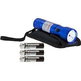  SE 8 LED + 1 Laser Pointer Flashlight, Blue