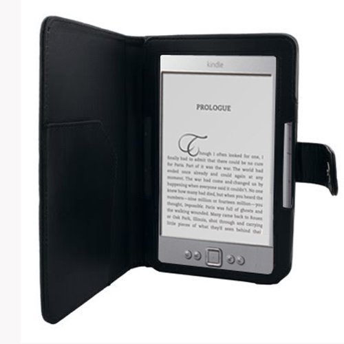Abacus24-7 Black PU Leather Case Cover for Amazon all-new Kindle E-Reader Latest