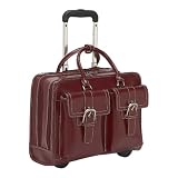 Franklin Covey Leather Wheeled Laptop Case