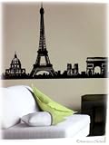 Vinyl Paris Eiffel Tower Wall Mural Stickers Wallies