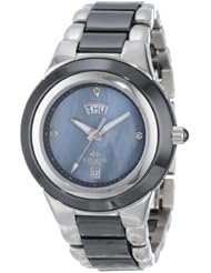 Oniss Paris Womens ON435-L/BK Analog High-Tech Ceramic Case Mother-Of-Pearl Dial Swiss-Quartz Watch