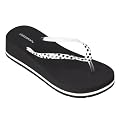 Women's Xhilaration&reg; Linnie Flip Flops - Black/White