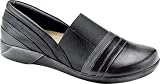 Naot Women's Nina Low Heel Shoes,Black Raven Leather/Metallic Road Leather,39 M EU