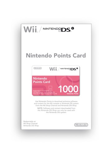 Nintendo Points Card 1000 (Nintendo DS/Wii)